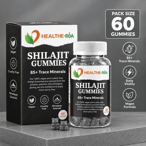 Shilajit Gummies with Ashwagandha – 60 Vegan Gummies